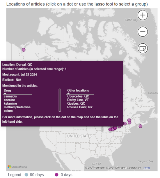 drug confiscations map